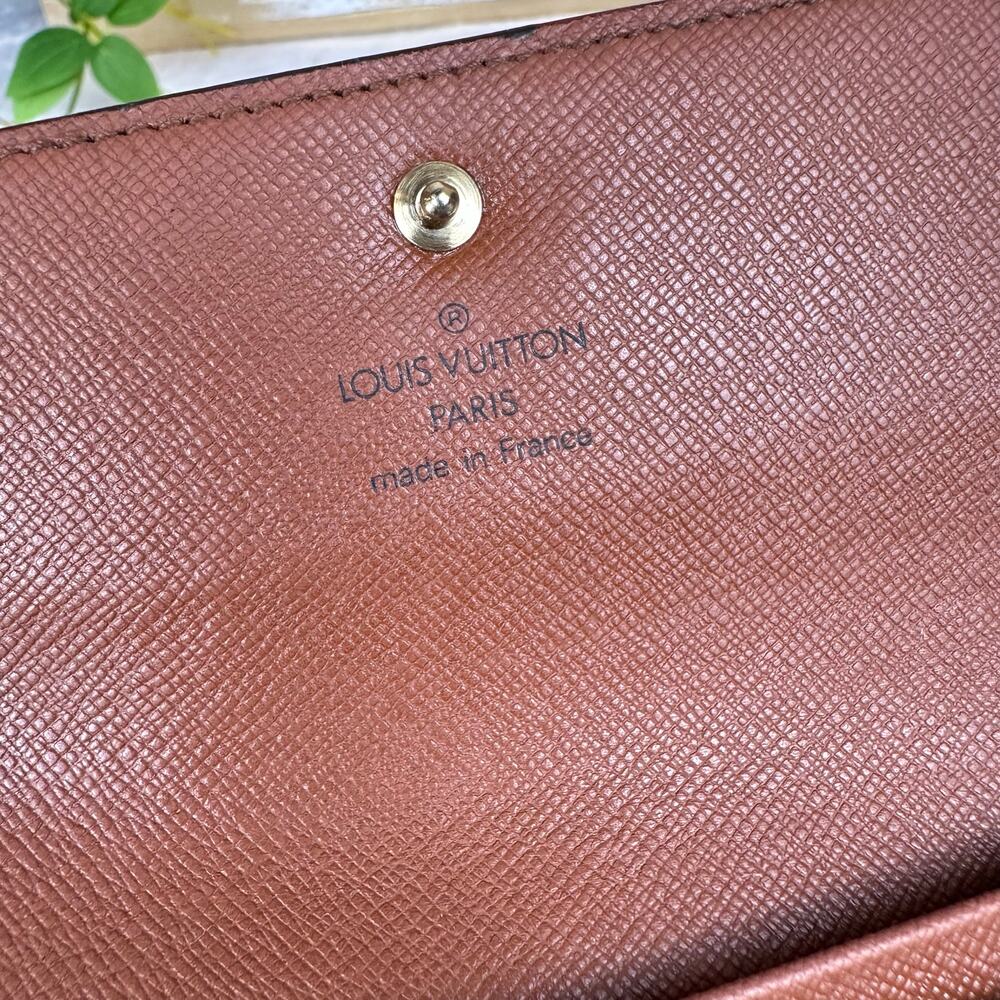 SOLD Louis Vuitton Monogram Porte Tresor Etui Papiers  Crossbody w/ Chain - Picture 11 of 14